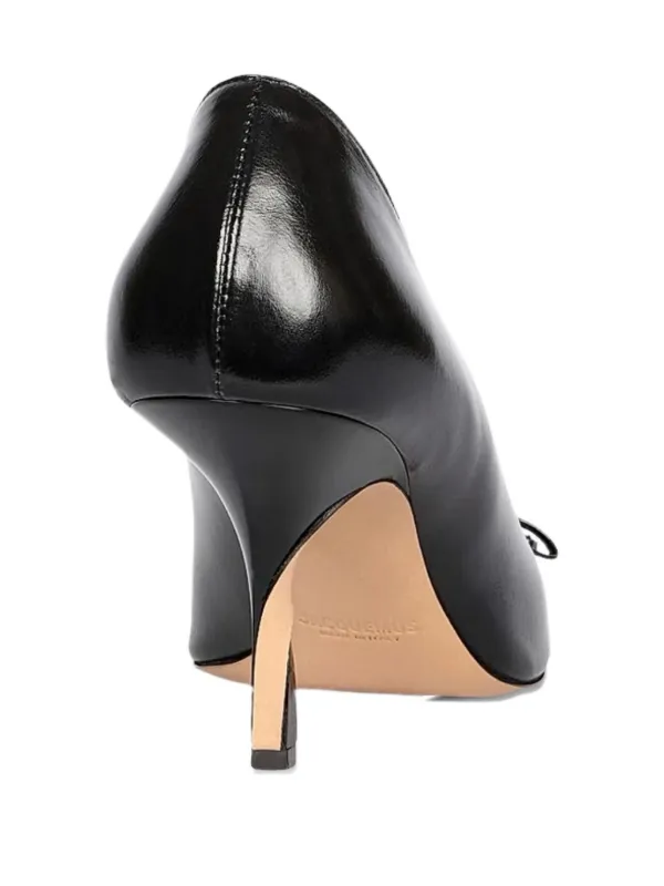 Jacquemus 80mm bow-detail pointed-toe Heeled Pumps Black