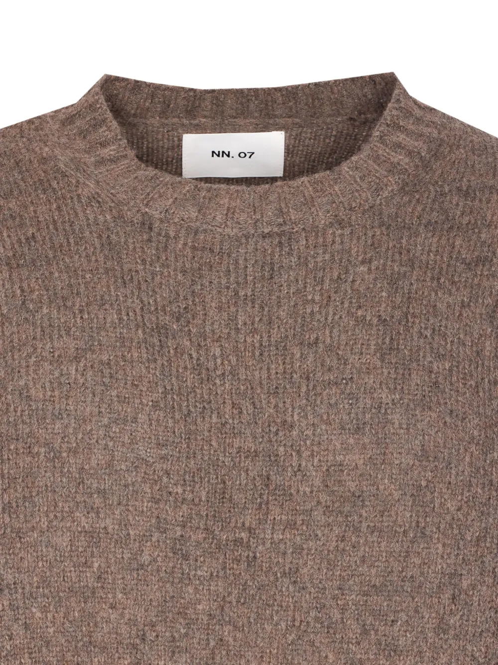 Nn07 Soft Crewneck Sweater Long Sleeves In Brown