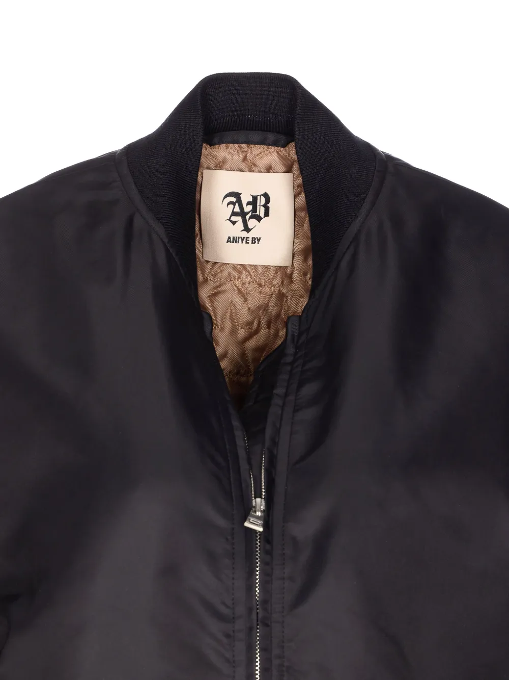 Aniye By Zippered Long-sleeved Casual Jacket In Black