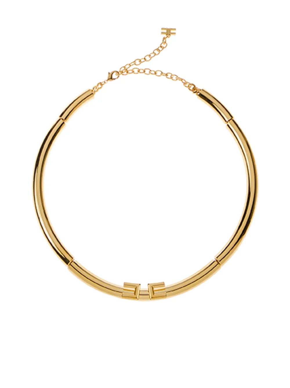 Elisabetta Franchi cylindrical logo necklece | Gold | Image 1