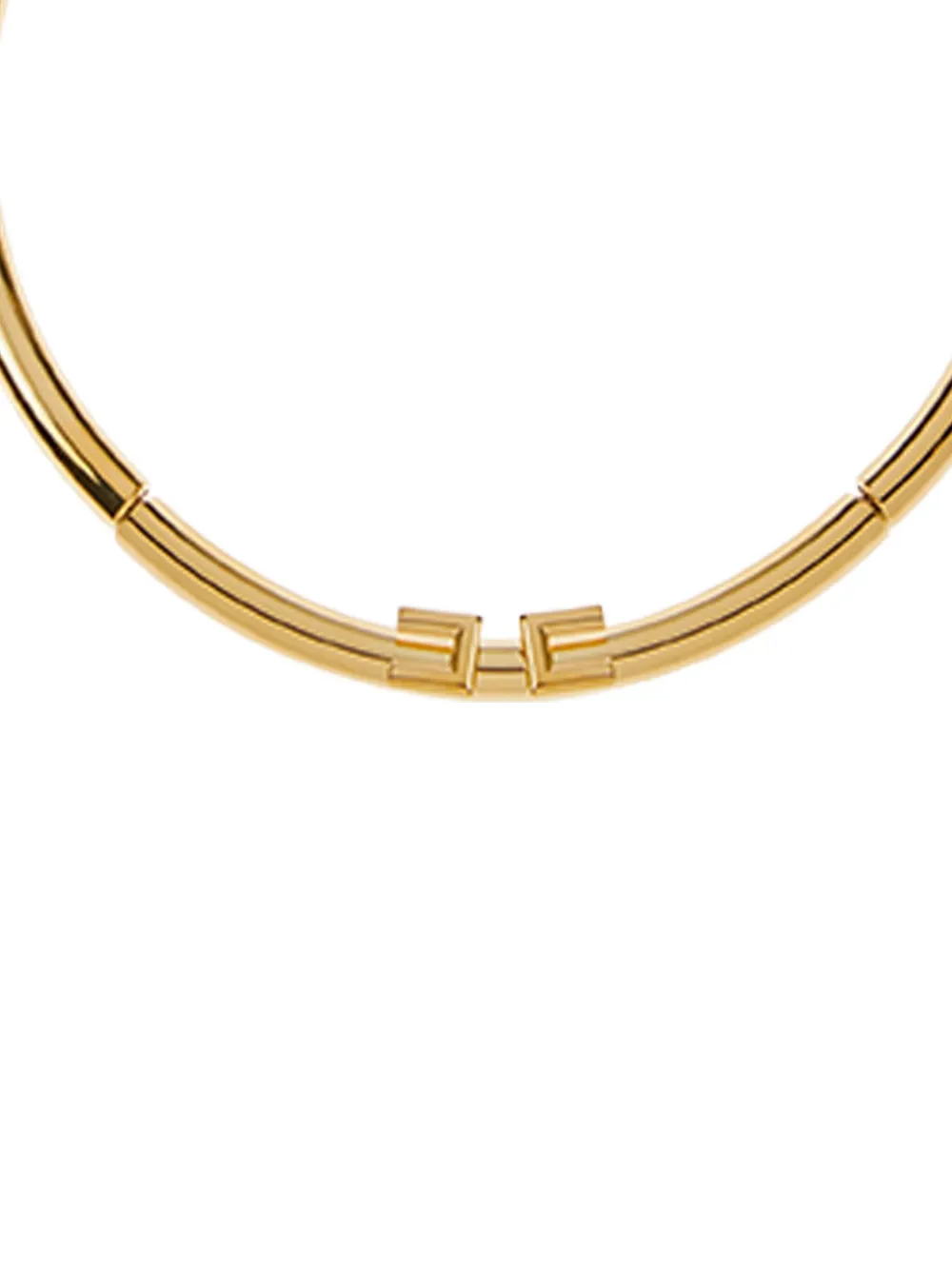 Elisabetta Franchi cylindrical logo necklece - Goud