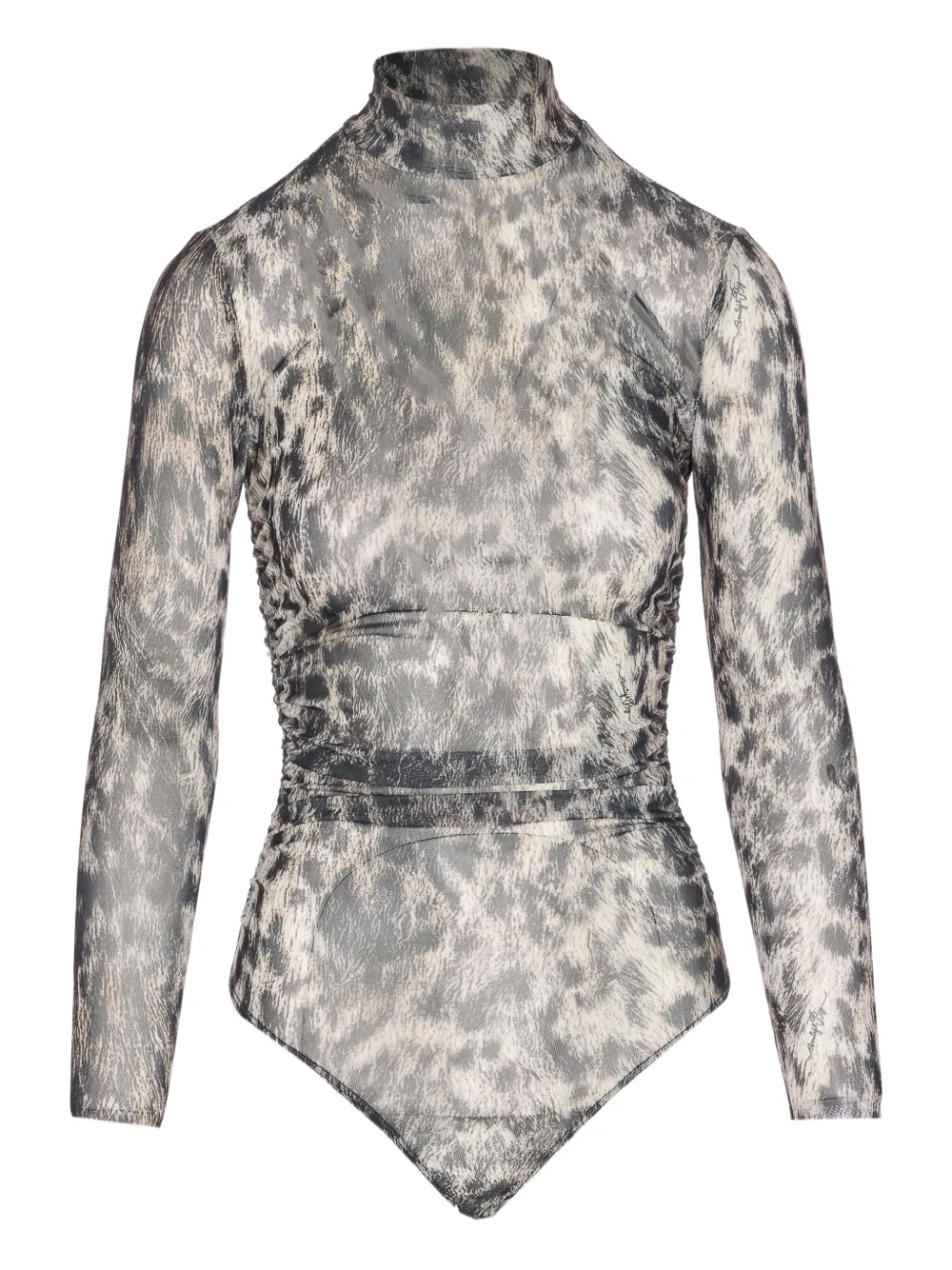 Aniye By Leopard-print High-neck Bodysuit In Black