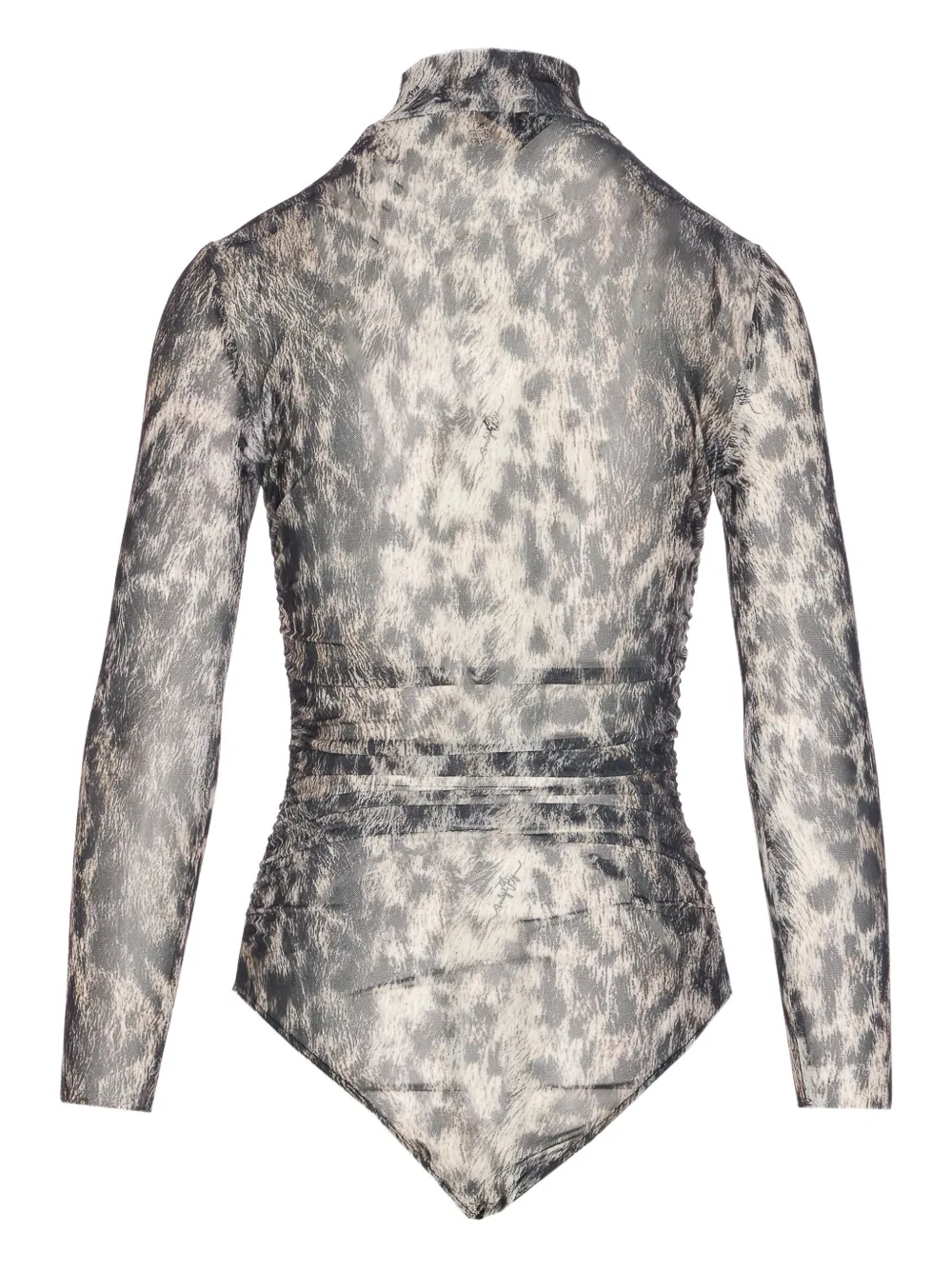 Aniye By leopard-print high-neck bodysuit - Zwart