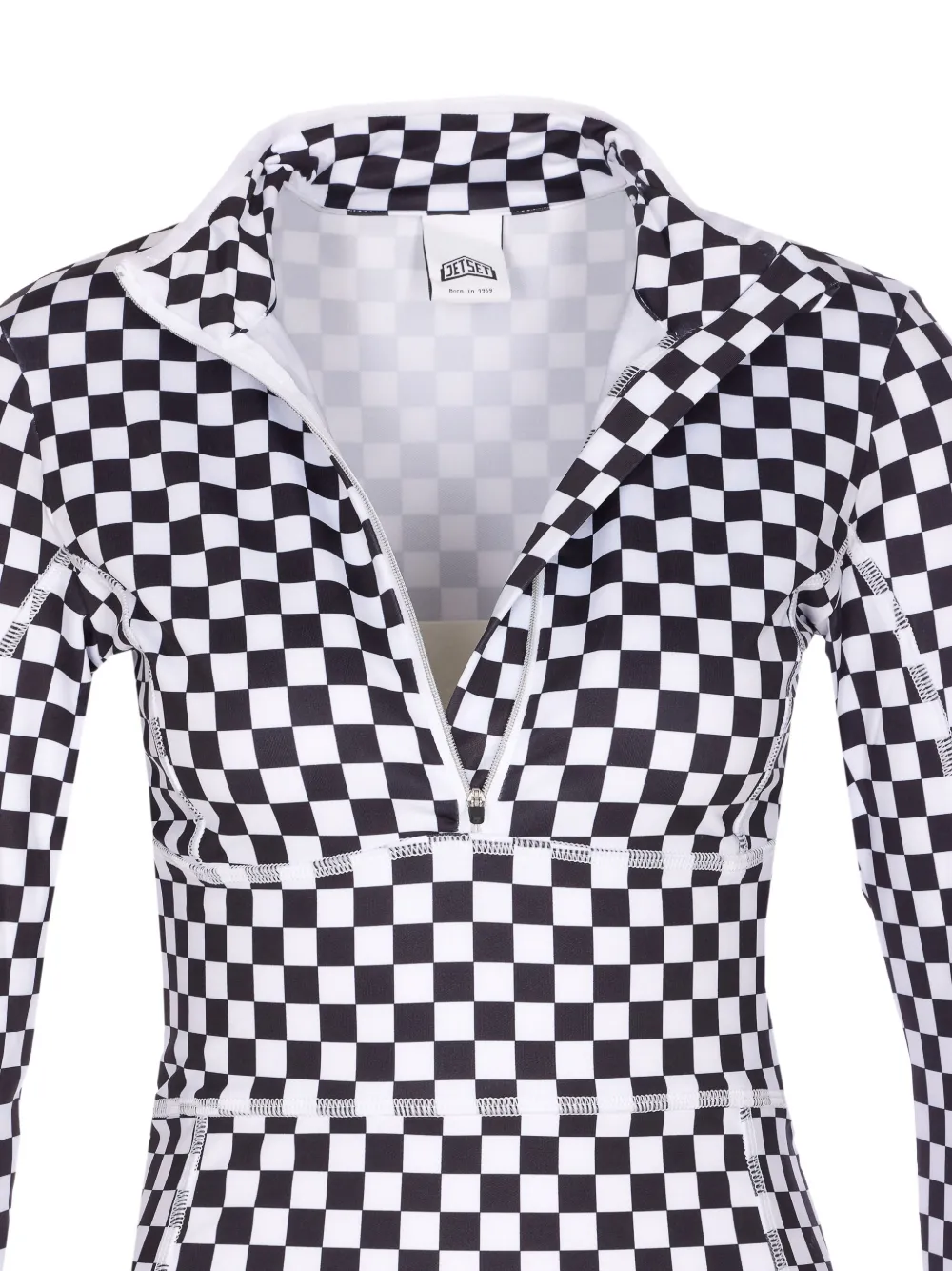 Jetset Ginger Zip-front Top In Black