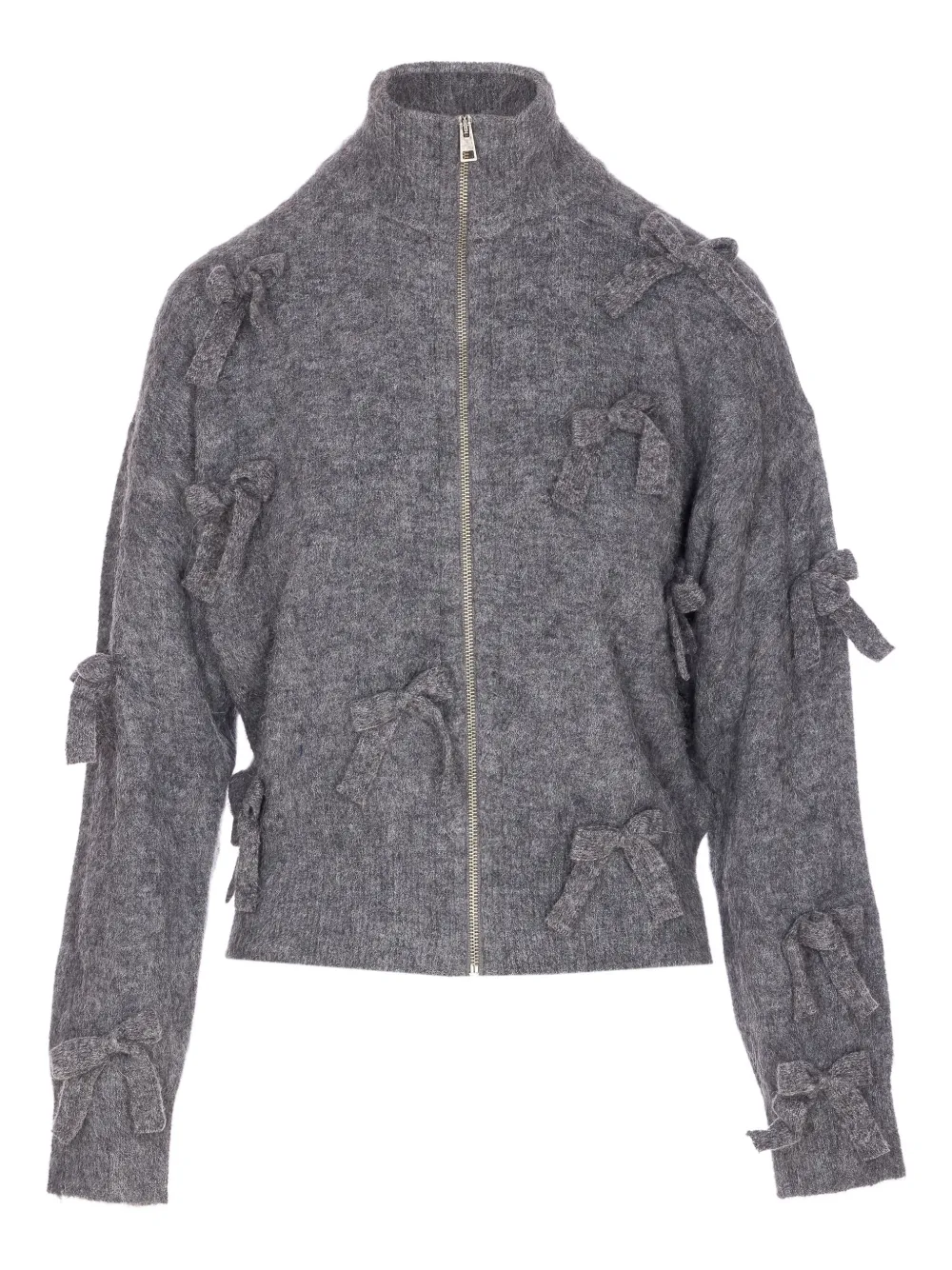 Aniye By bow-detail zip jacket | Grey | Image 1