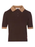 MAR DE MARGARITAS contrast-collar polo shirt - Brown