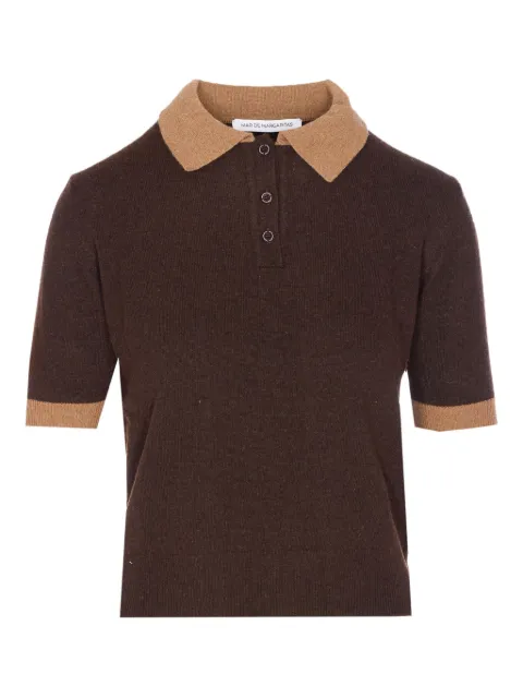 MAR DE MARGARITAS contrast-collar polo shirt