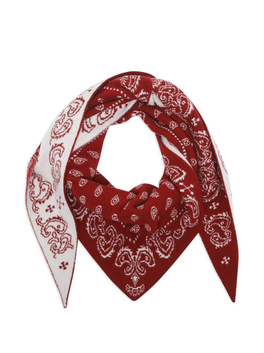 Guest In Residence paisley-patterned scarf - Rosso