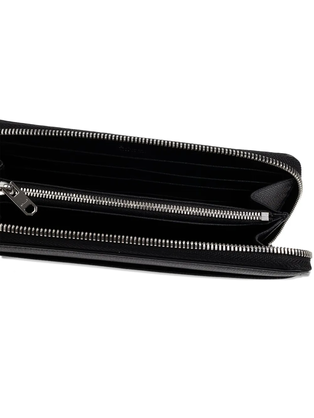 Bally Zip Leather Wallet In Black
