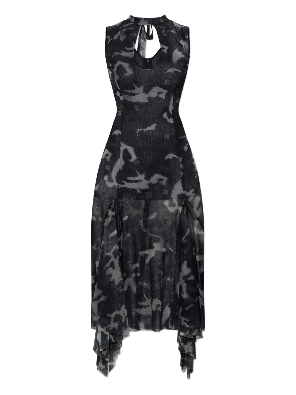 MISBHV vestido asimétrico con abertura en el cuello | gris | Image 1