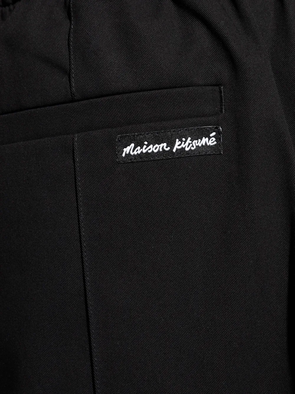 Maison Kitsuné Broek met logopatch Zwart
