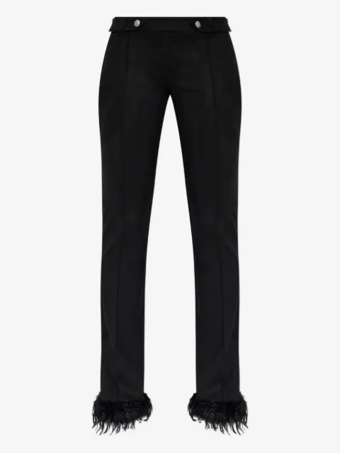 MISBHV feather-trim trousers