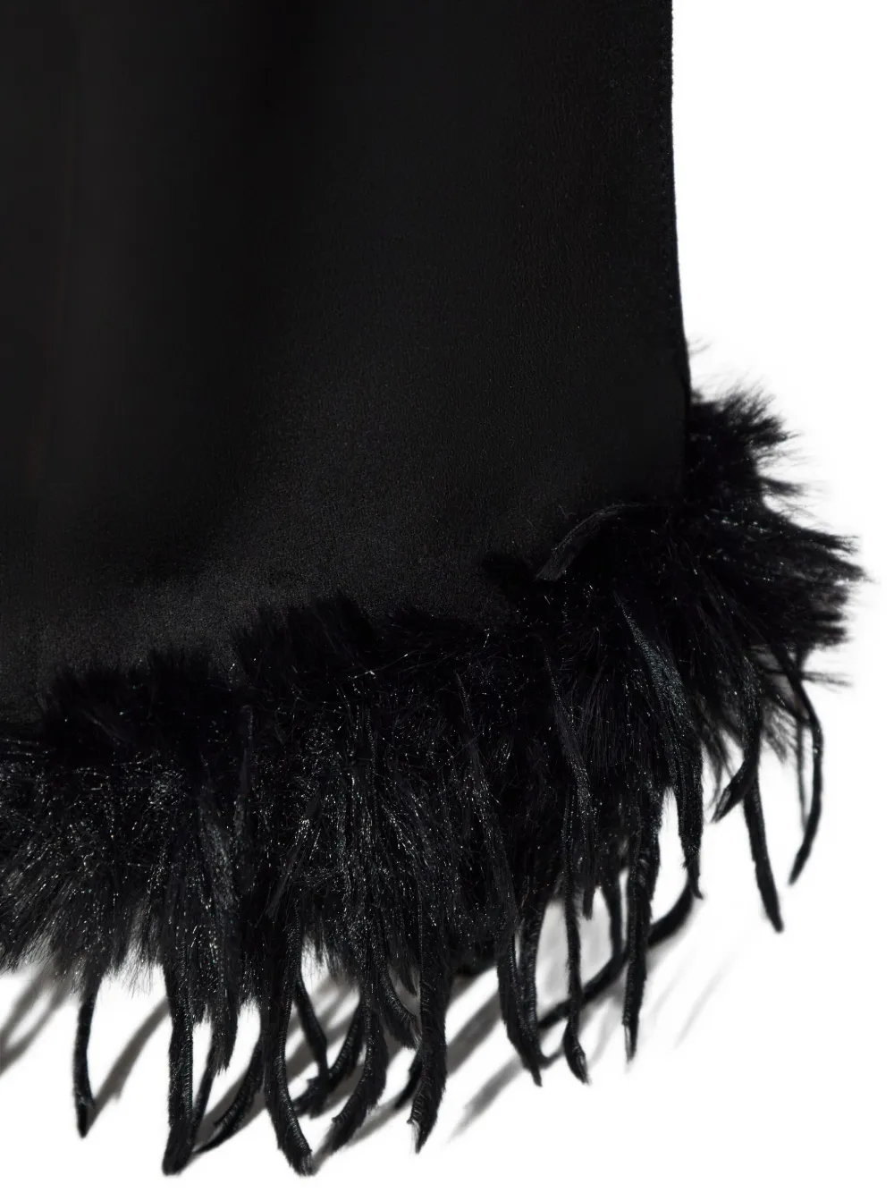 Misbhv Faux Suede Fringe Casual Pants In Black