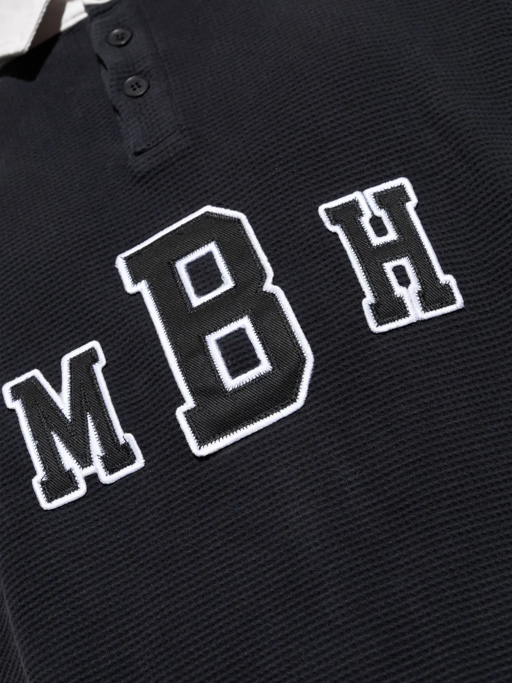 MISBHV Poloshirt met geborduurd logo Blauw