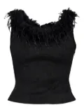 MISBHV feather-trim top - Black