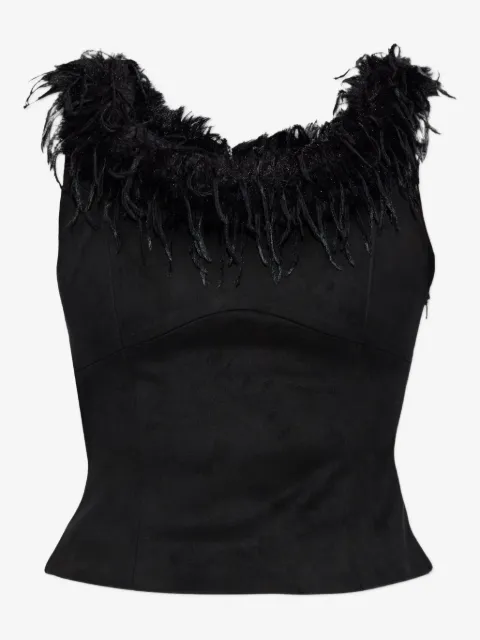 MISBHV feather-trim top
