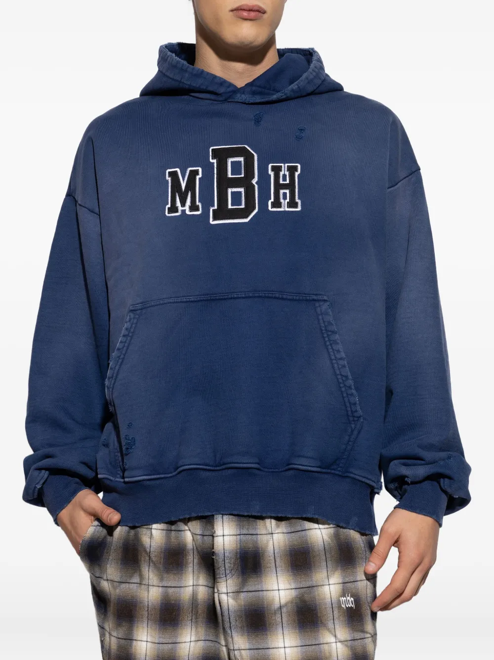 MISBHV Hoodie met geborduurd logo Blauw