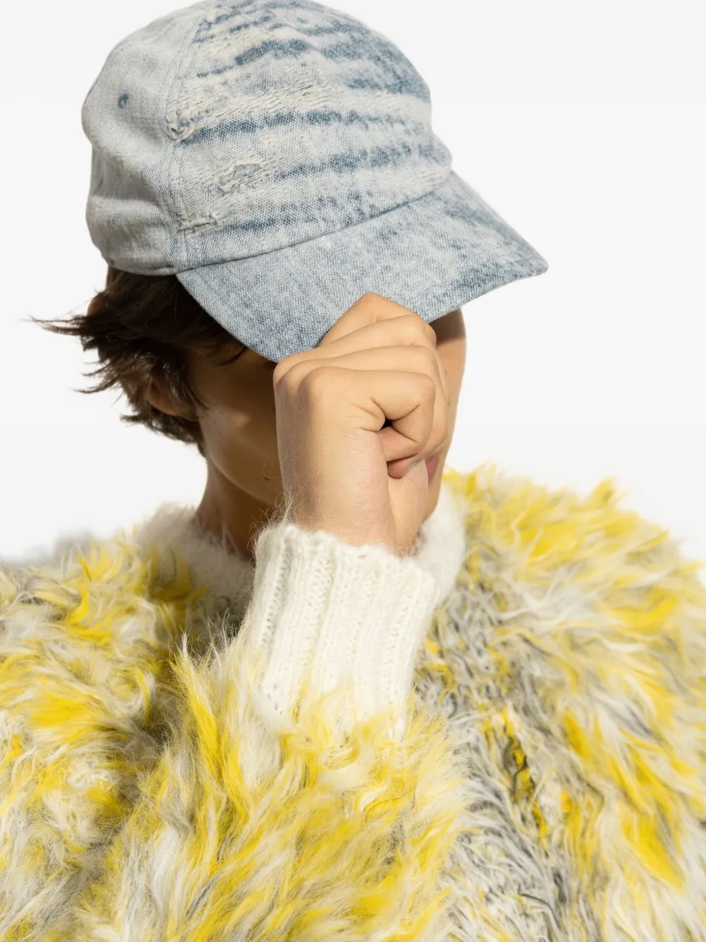 Diesel C-Feel gerafelde pet Blauw