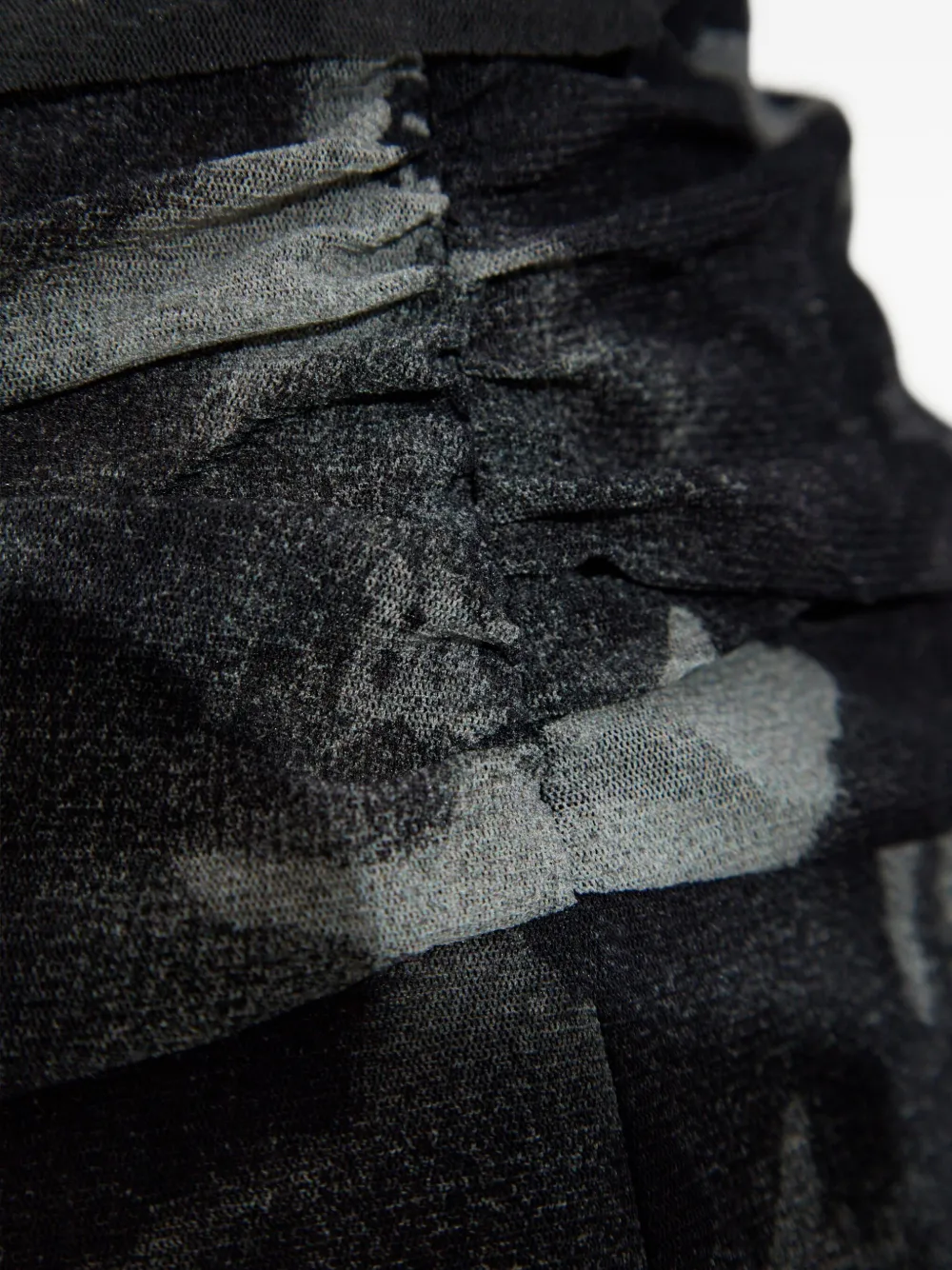 Misbhv Transparent Printed Midi Skirt In Black