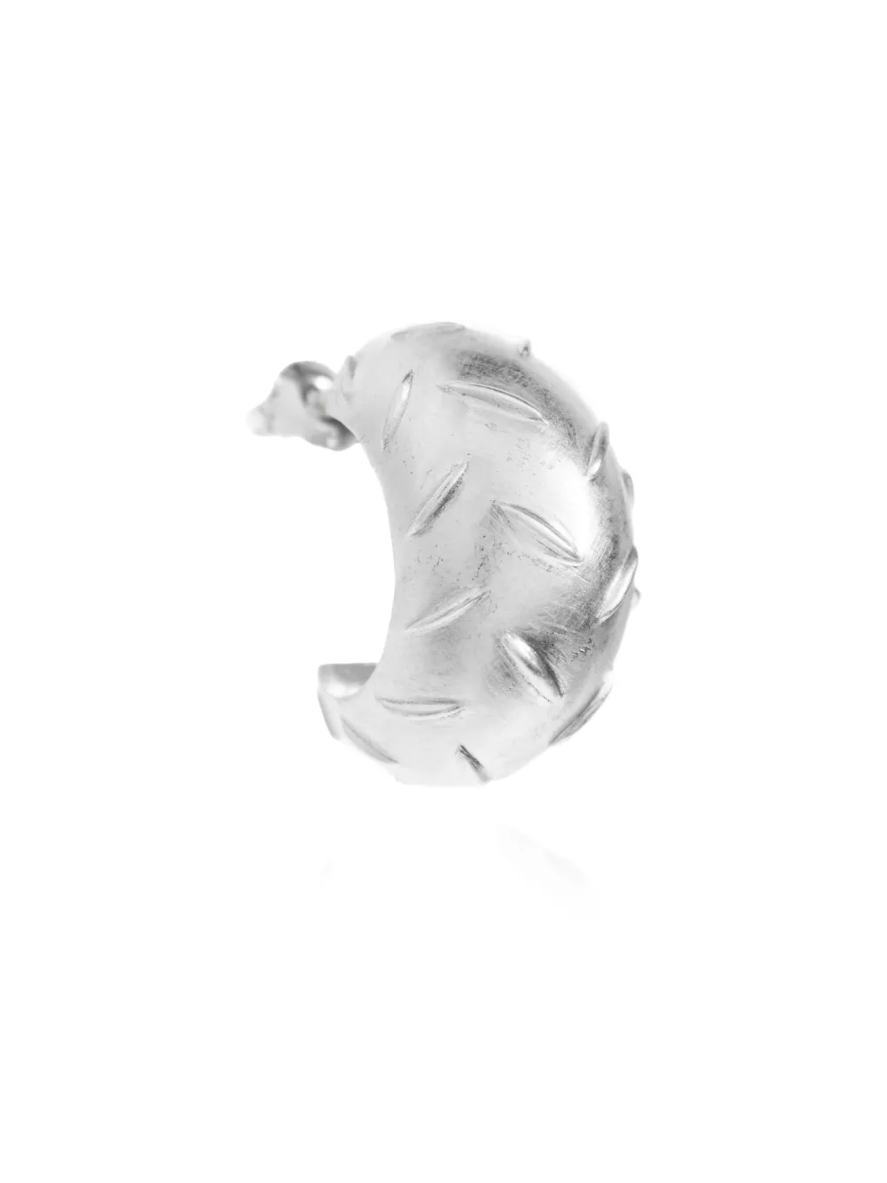 Misbhv Textured Hoop Earrings In Metallic