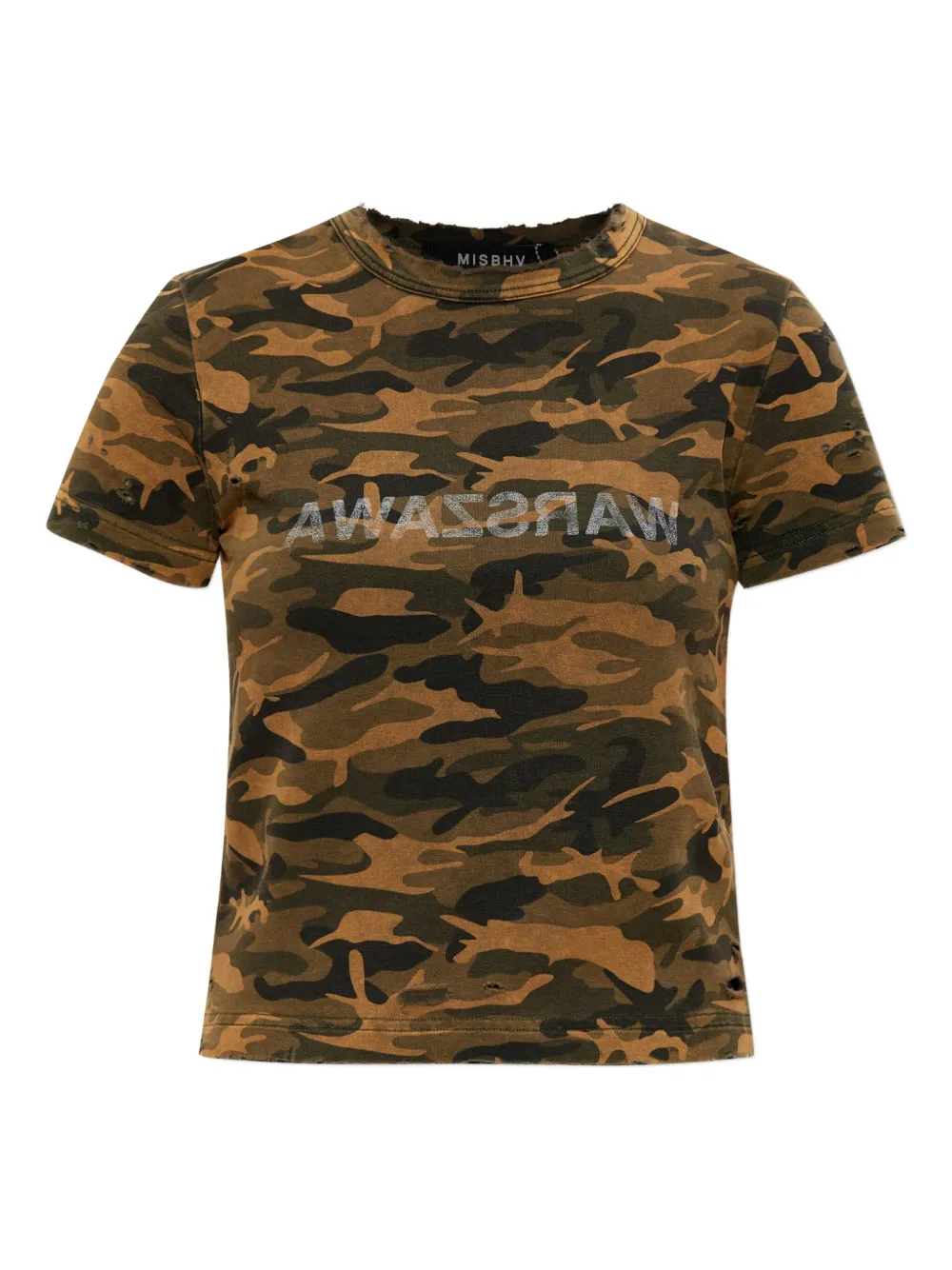Misbhv Camouflage Printed T-shirt In Brown