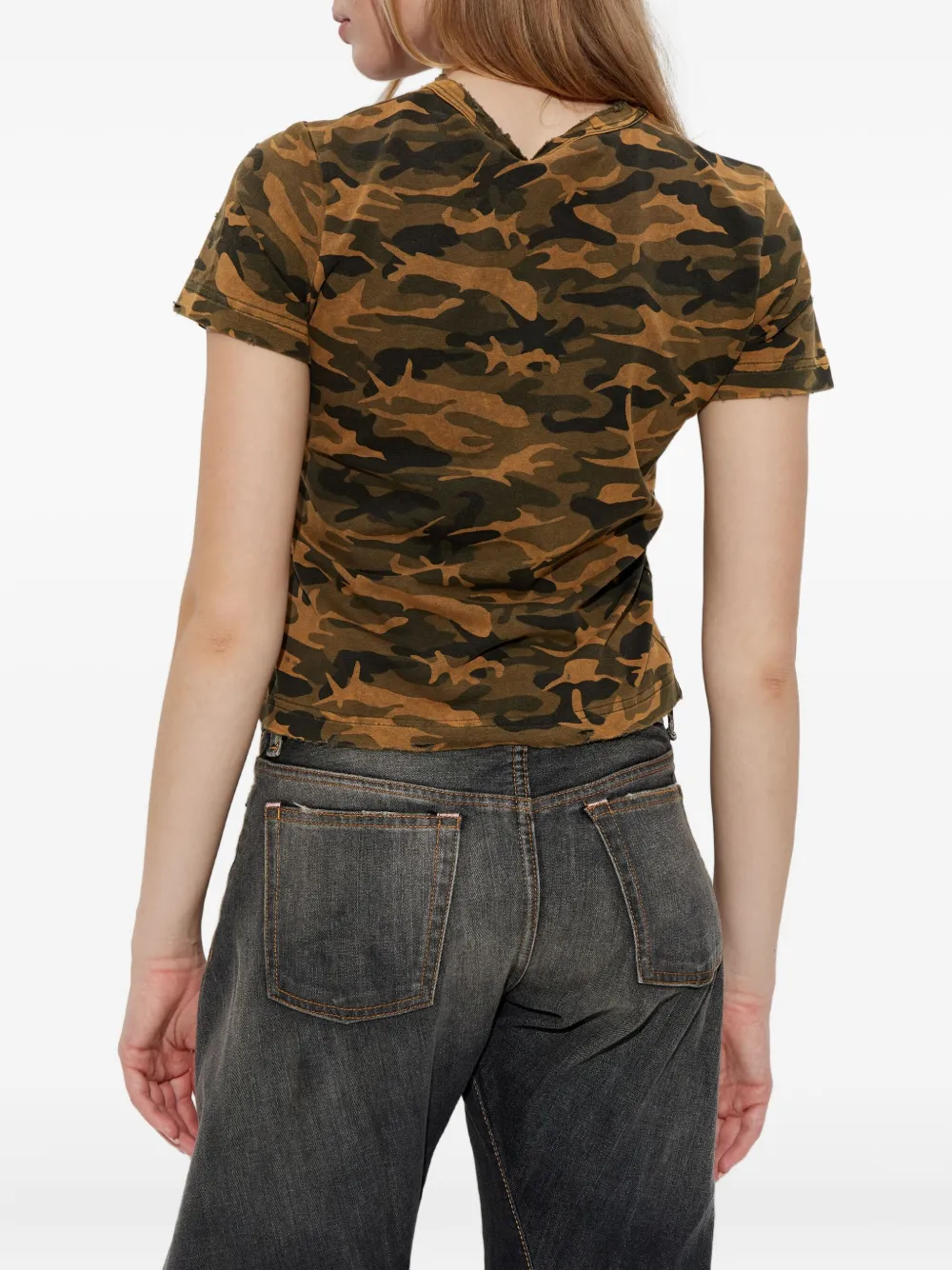 Misbhv Camouflage Printed T-shirt In Brown