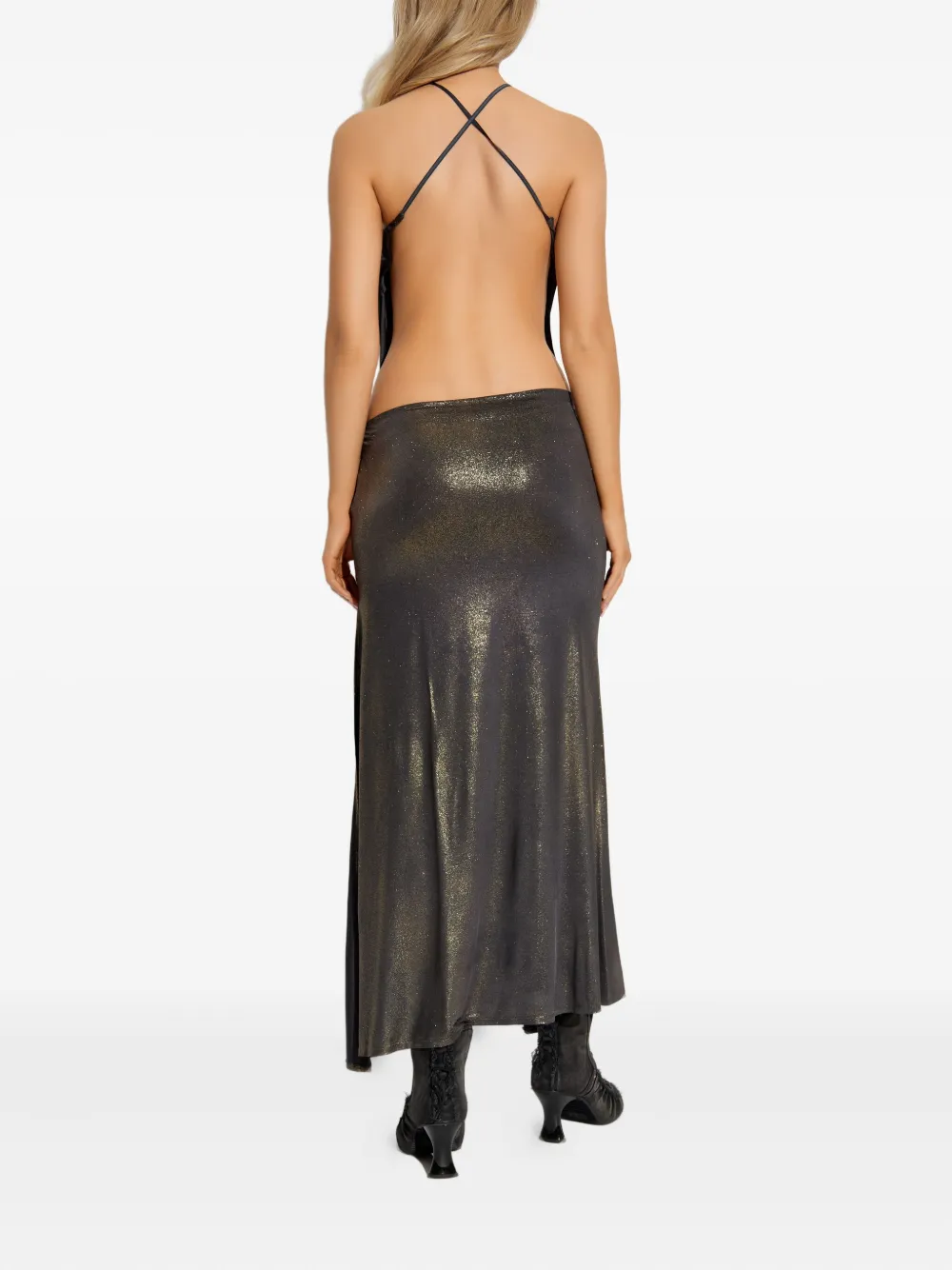 Diesel D-Karam jurk met halternek Grijs