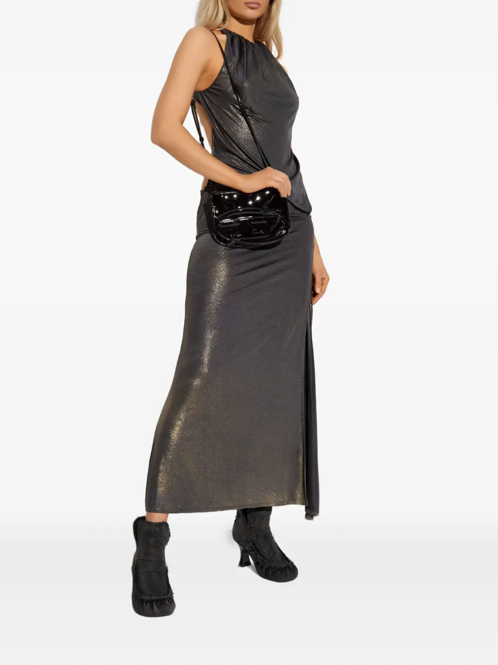 Diesel D-Karam halterneck dress - Grijs