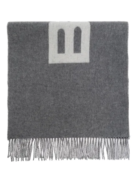 Bally logo fringed scarf