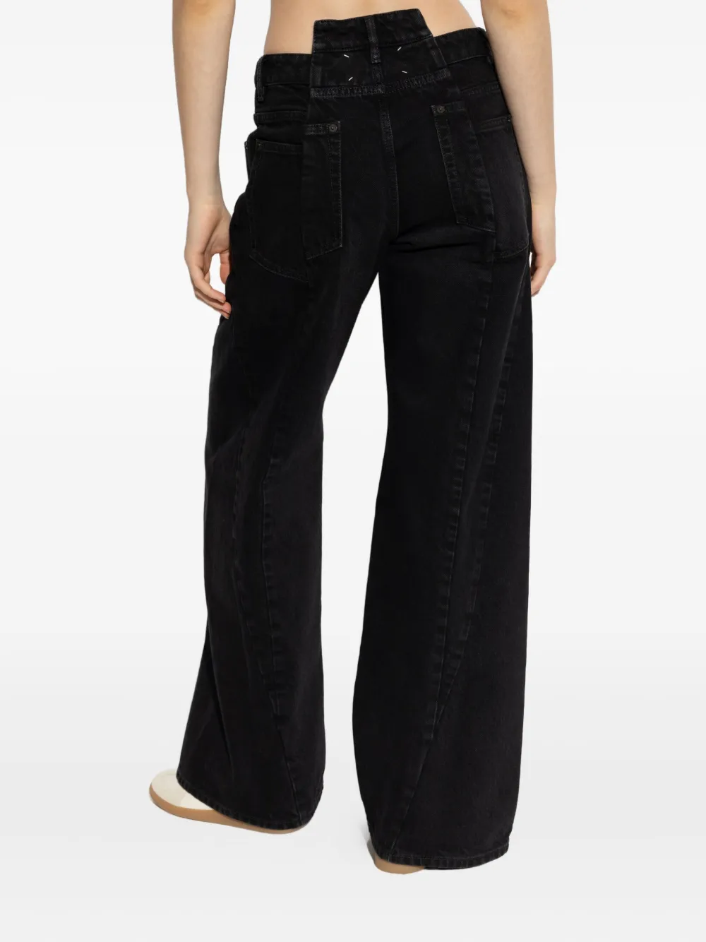 Maison Margiela Cutout-panel Pants In Black