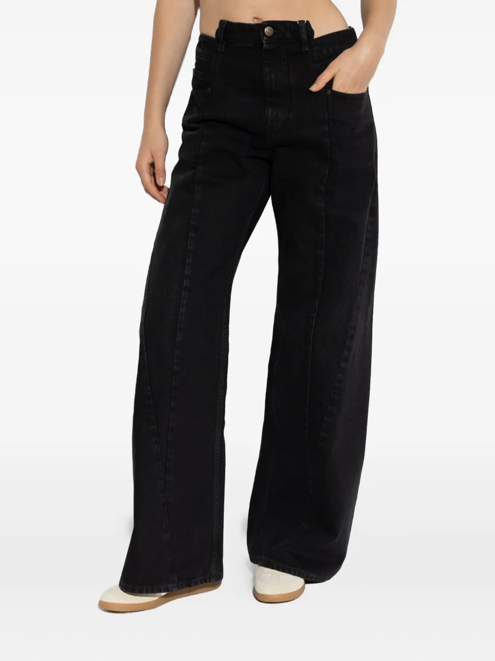Maison Margiela Cutout-panel Pants In Black