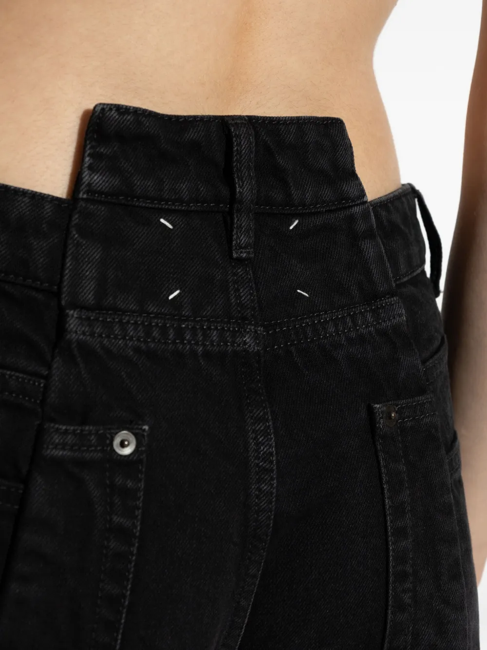 Maison Margiela Cutout-panel Pants In Black