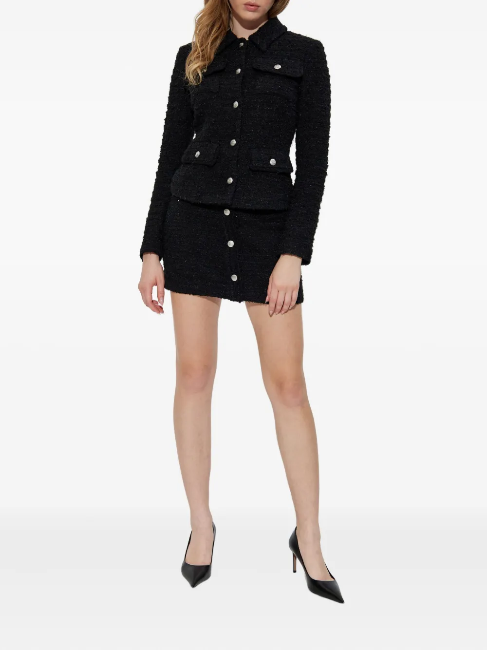 Misbhv Tweed Skirt In Black