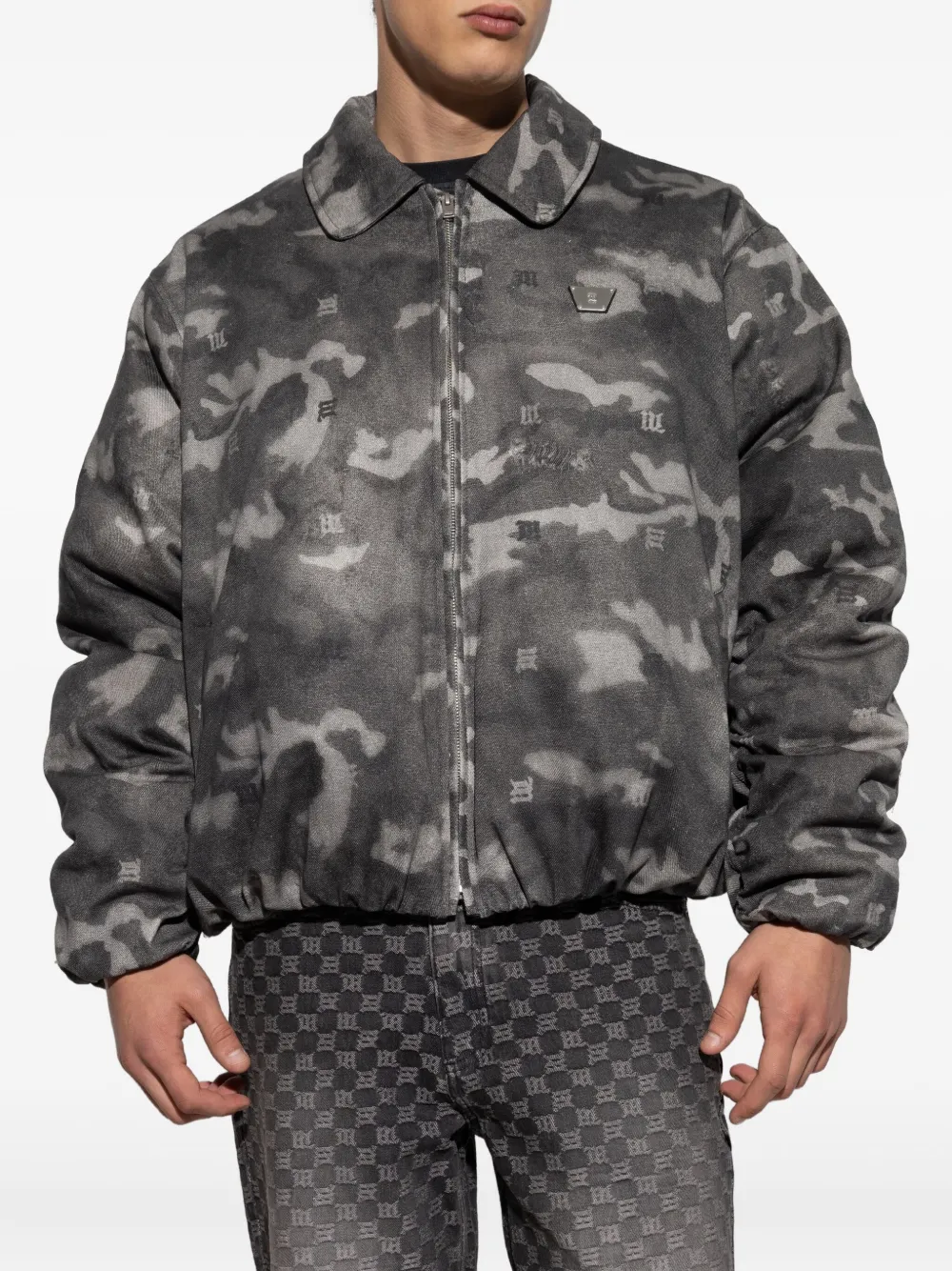 MISBHV Bomberjack met camouflageprint Grijs