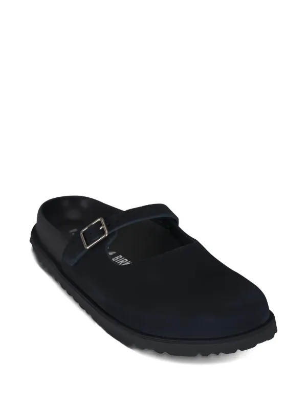 BIRKENSTOCK 1774 Becomes Berlin Maria Suede Mules | Black | FARFETCH