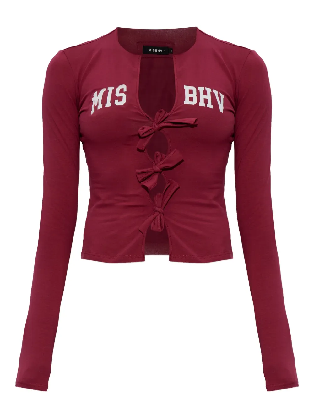 MISBHV bow-detail blouse | Red | Image 1