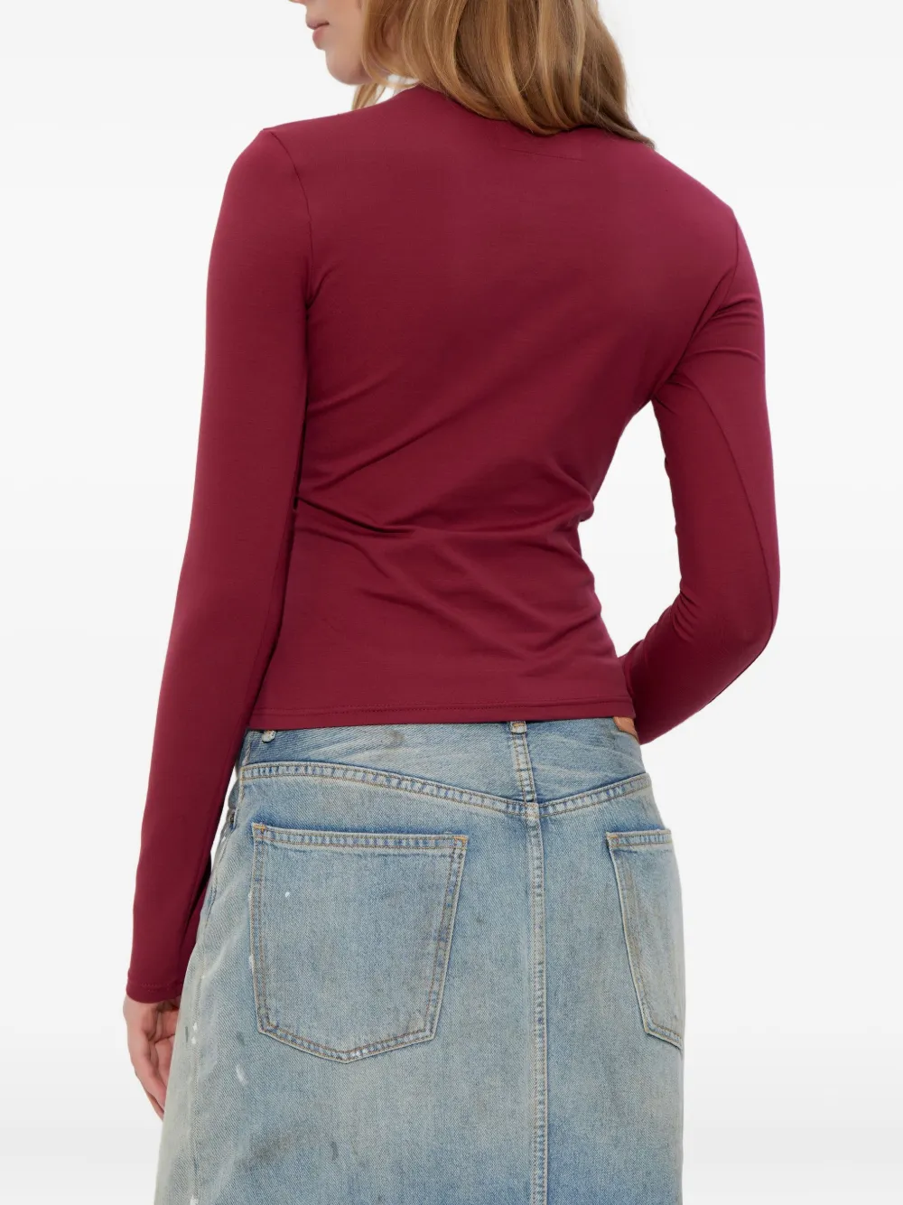 MISBHV Shirt met strikdetail Rood