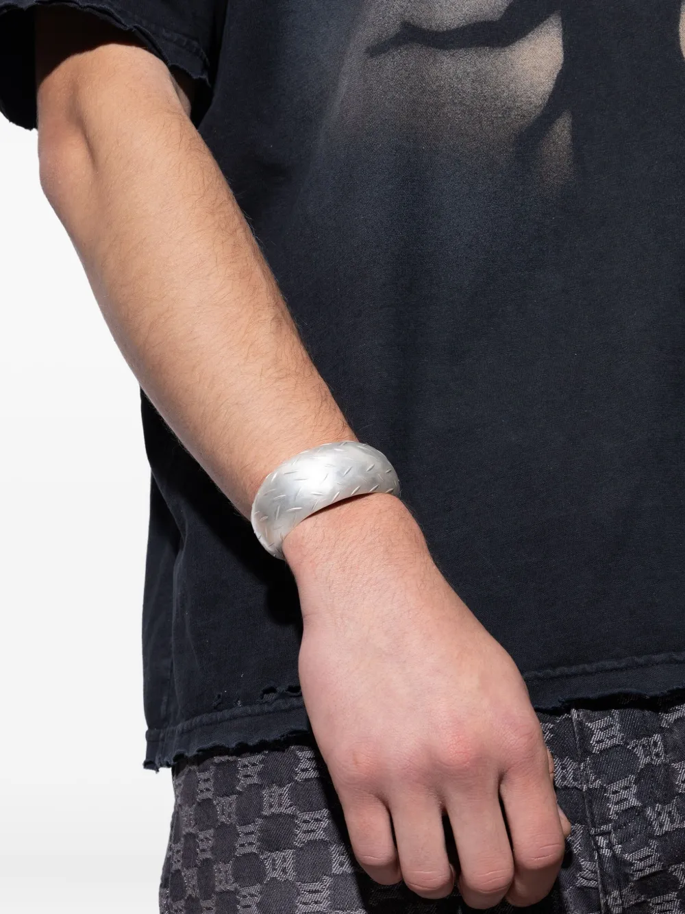 Misbhv Patterned Cuff Bracelet In Brown