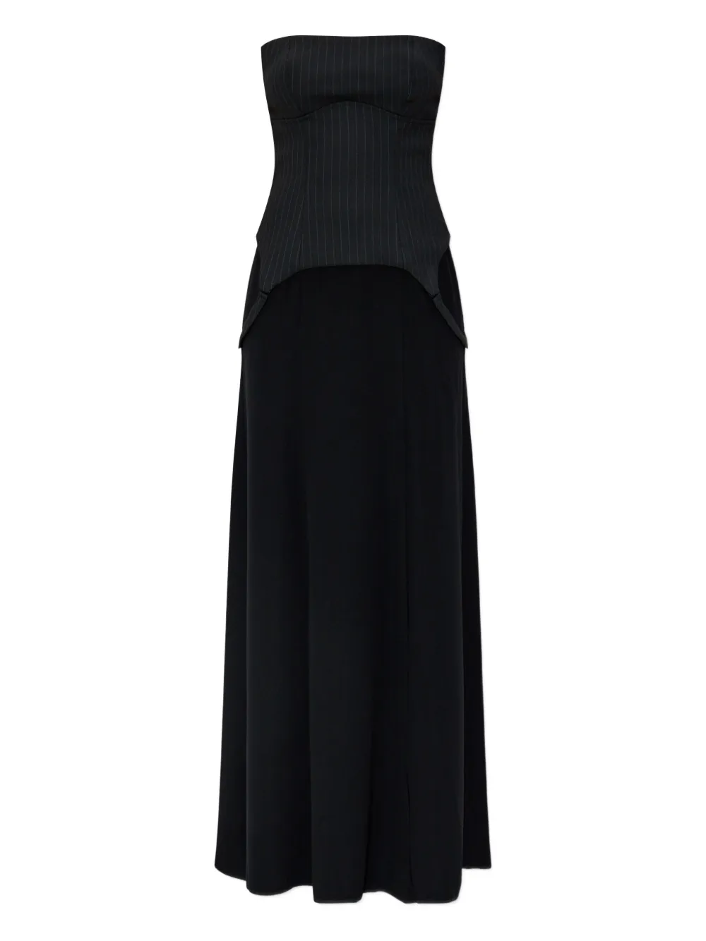 MISBHV ピンストライプパネル ドレス - ブラック