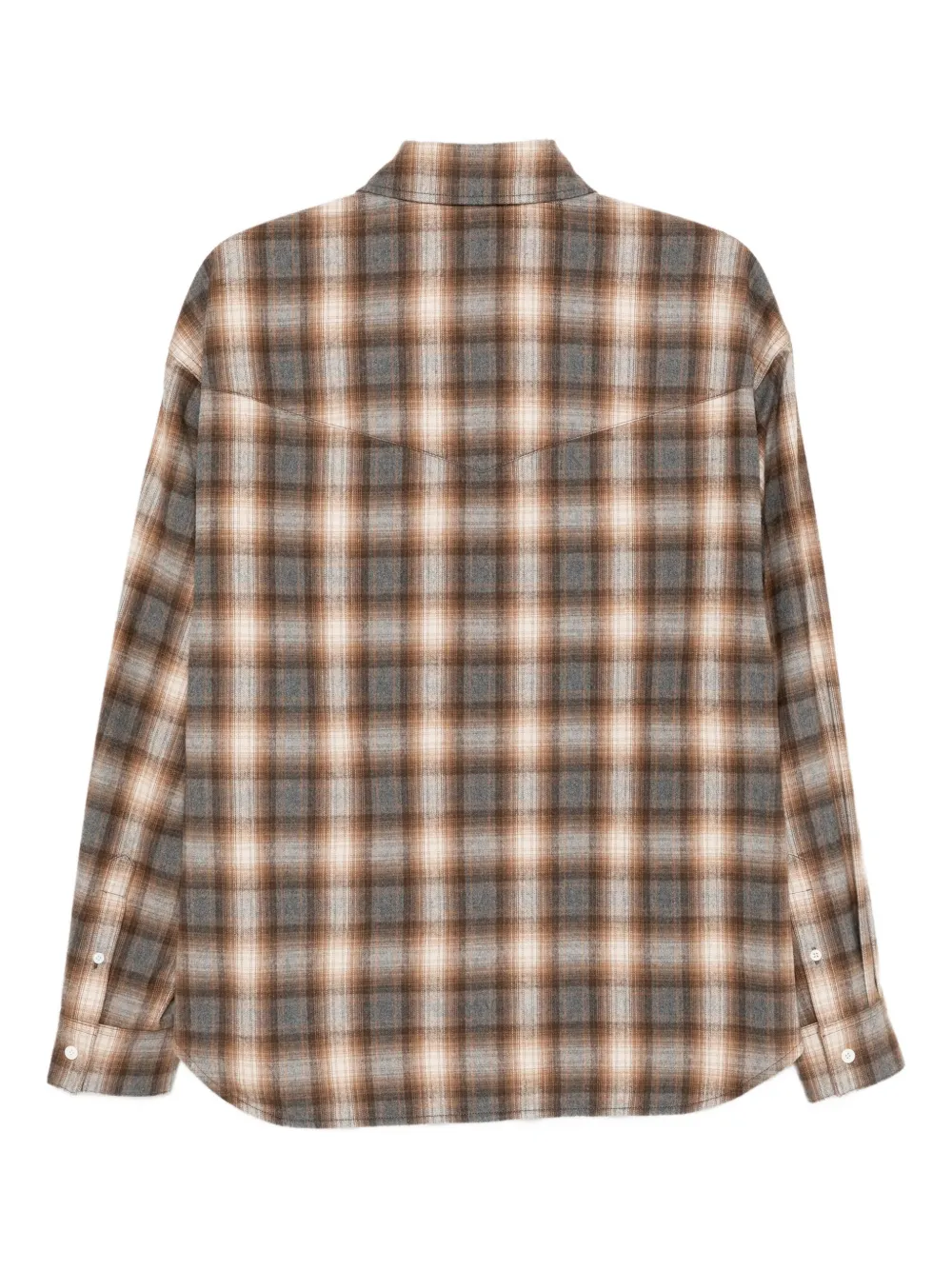Juun.J Geruit cowboyshirt - Beige