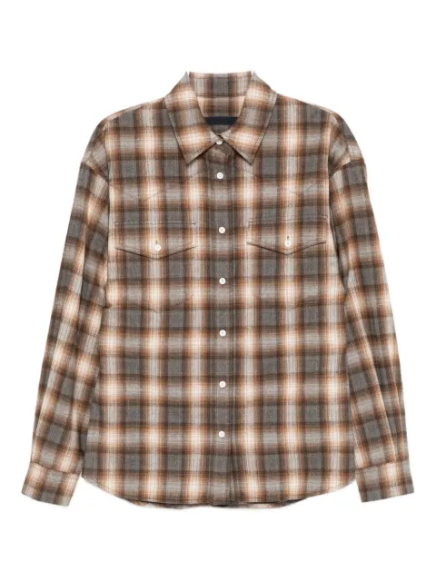 Juun.J western check shirt