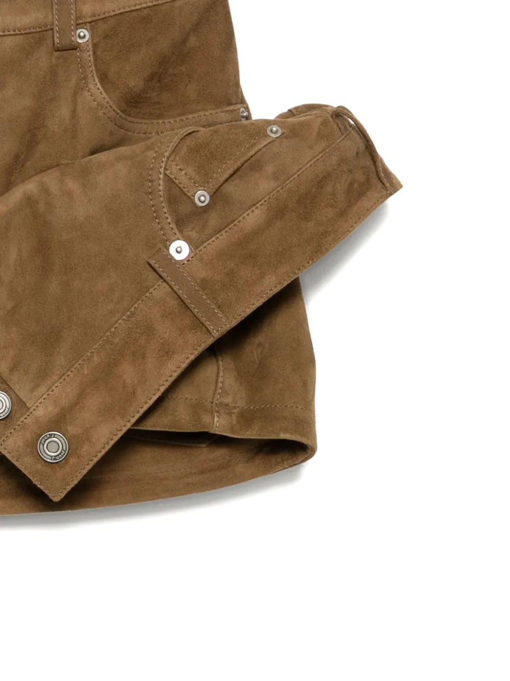 Juun.J Gelaagde suède mini-rok Bruin