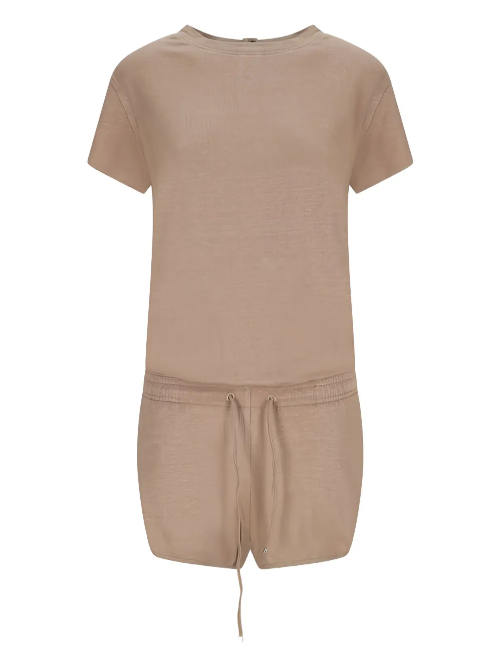 The Attico Jumpsuit met trekkoord en knoopsluiting - Beige