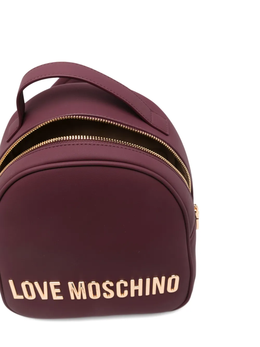 Love Moschino Logo-plaque Backpack In Red