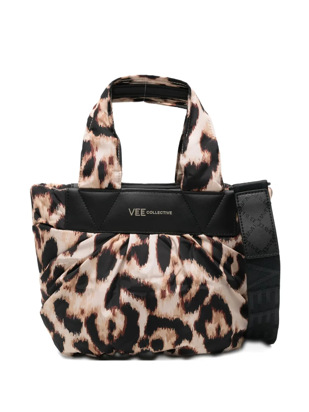 Veecollective Leopard-print Quilted Tote Bag In Neutral