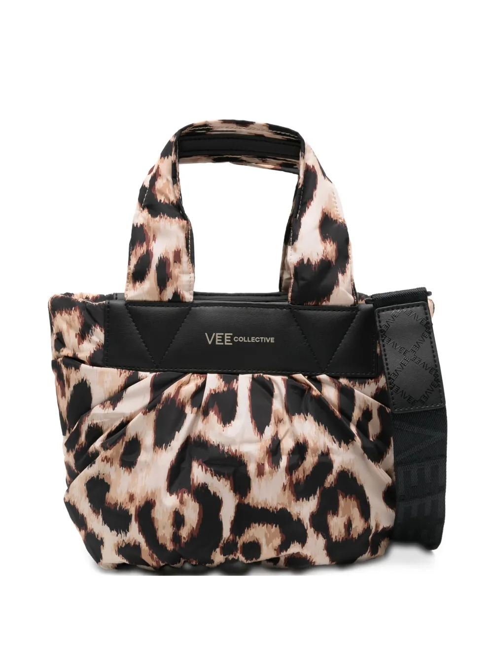 VeeCollective leopard-print quilted tote bag | Neutrals | Image 1