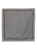 Soeur floral-pattern twill scarf - Grey
