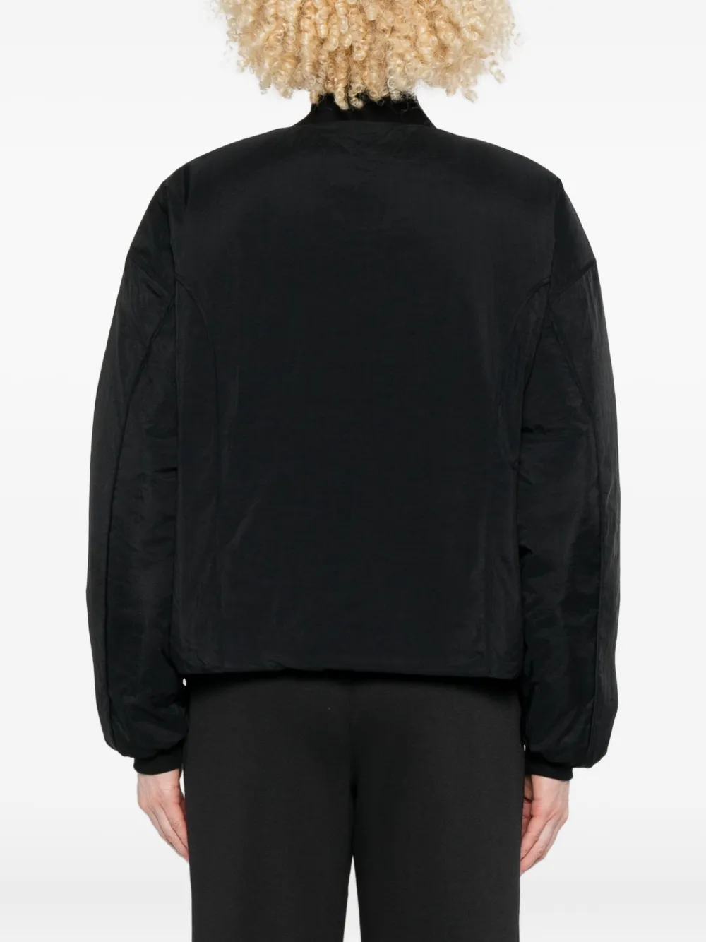 New Balance Embroidered Zip-up Jacket In Black