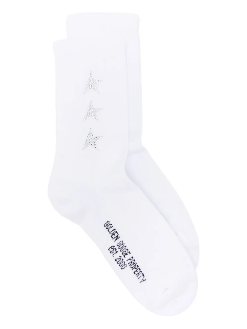 Golden Goose Crystal-embellished Socks In White