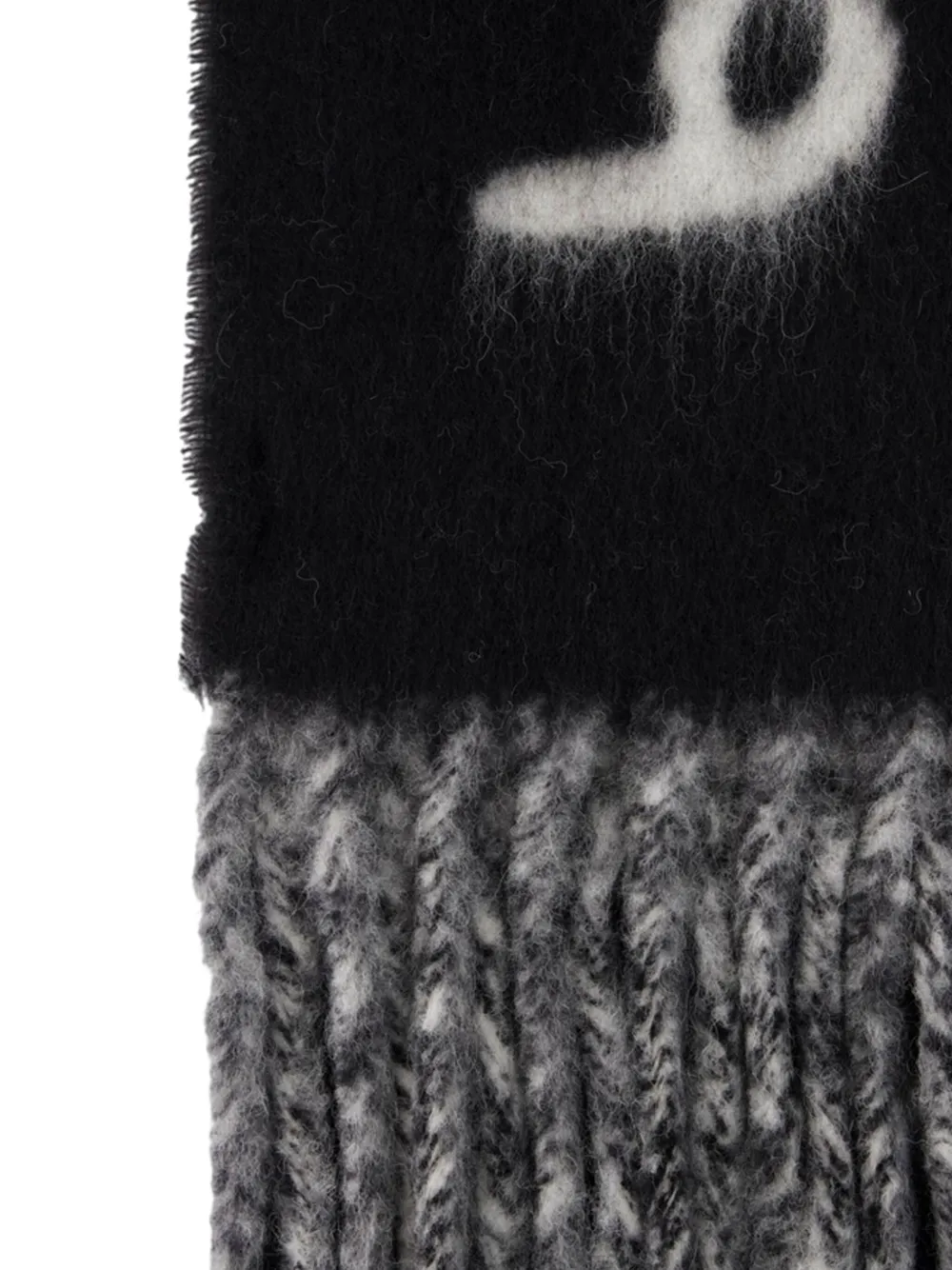 Burberry logo-intarsia scarf - Zwart
